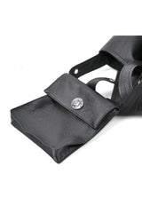 Black Cut-Out Asymmetric Buckled Eyelet Women's Punk Shrug - Product - 7