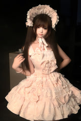 Pink [Sweetheart Doll] Multi-Layered Ruffle Bowknot Lace Sweet Princess Gorgeous Lolita Jsk Dress - Product - 5