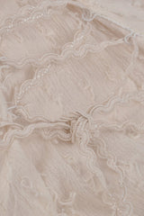 Beige Irregular Multi-Layered Ruffled Lace Women's Steampunk Vintage Dress - Product - 15