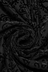 Black Sleeveless Beaded Cross Flocking Print Men's Gothic Tank Top - Product - 8