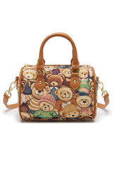 Bear Print Casual Sweet Lolita Shoulder Bag 5 Colors - Brown - 1