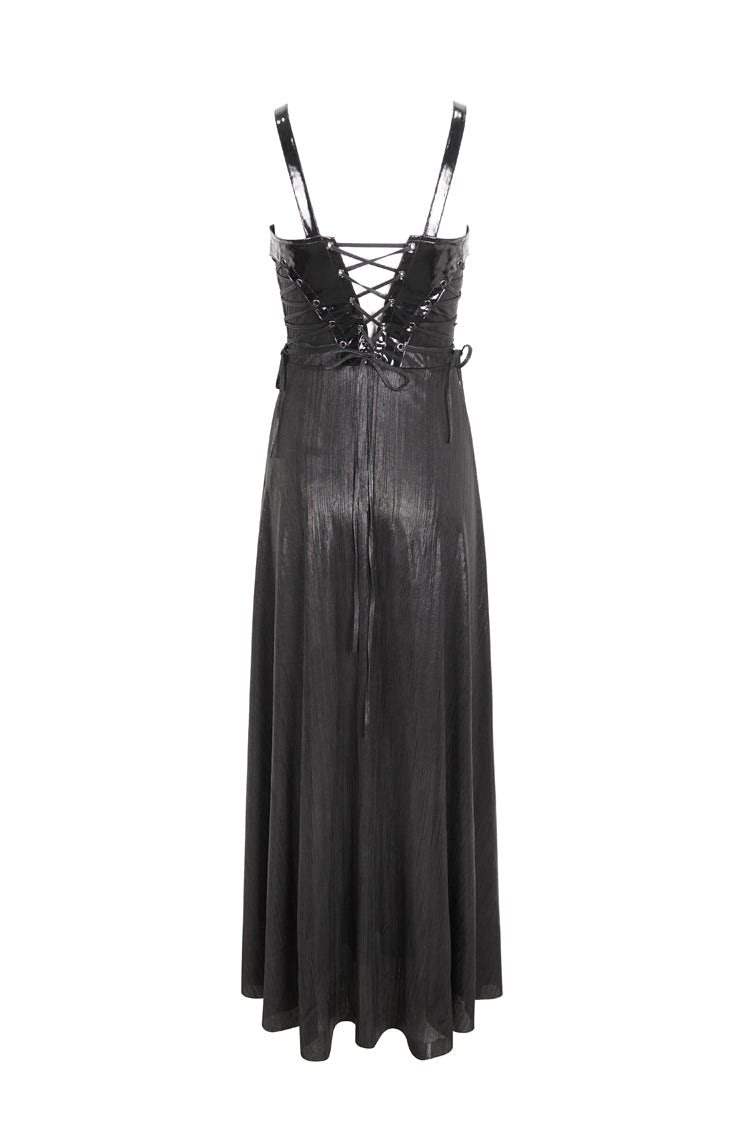 Black Buckle Strap Eyelets Womens Gothic Jsk Dress - Product - 8