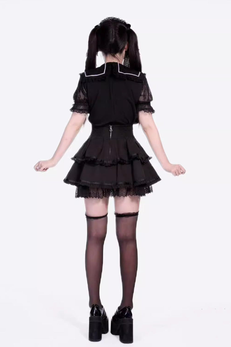 [Fruit Candy] Ruffle Bowknot Lace Sweet Jirai Kei Japanese Skirt 5 Colors - Product - 8