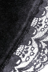 Black Lace Long Puff Sleeves Women's Gothic Velet Dress - Product - 20