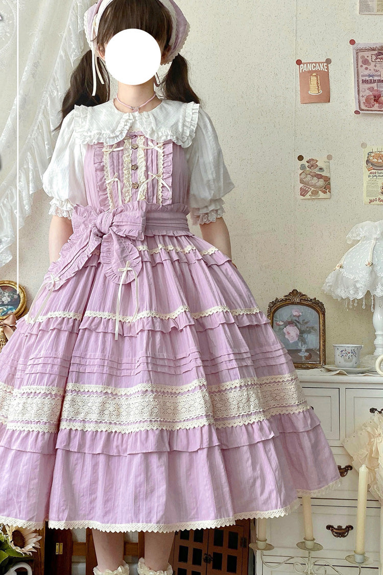 Summer Flower Tea Ruffle Bowknot Lace Sweet (Dress Only) detail view 4