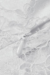 White Sleeveless Lace Lace-Up Women's Gothic Slip Dress Mermaid Wedding Dress - Product - 14