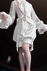 White Rabbit Hunting White Moonlight Edition Vintage Ouji Fashion Lolita Vest - Product - 3