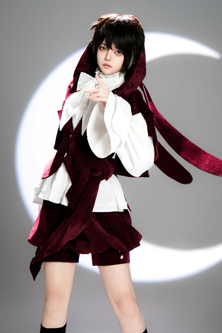 Red [Rabbit Hunt] Sweet Prince Handsome Ouji Lolita Shorts - Product - 3