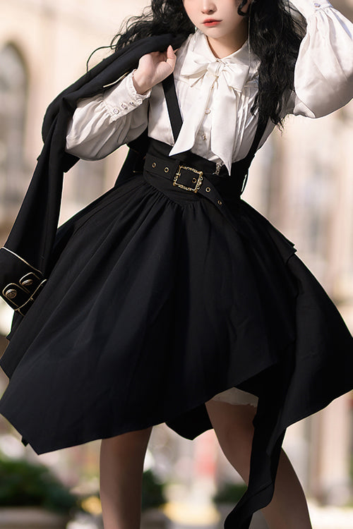 Black Retro Tomorrow Vow High Waisted Sweet Lolita Strap Dress - Black - 1
