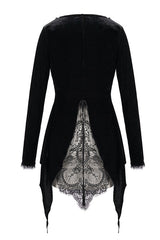 Black Knitted Mini Womens Jacket Dress - Product - 7