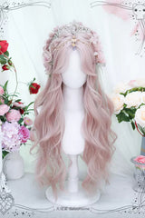 Pink Natural Eight Bangs Long Curly Sweet Lolita Wigs - Product - 3