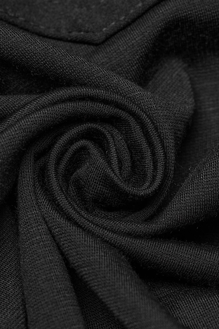 ブラック 花柄 透かし 切り替え レース スリム レディース ゴシック Leggings 商品画像