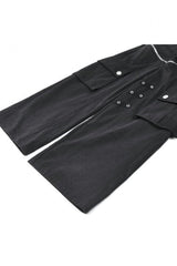 Black Women's Punk Big Pocket Cross Zippered Eyelet Cargo Pants - Product - 13