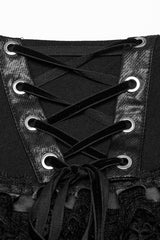 Black Multi-Layered Stitching Lace-Up Mesh Women's Punk Skirt - Product - 5