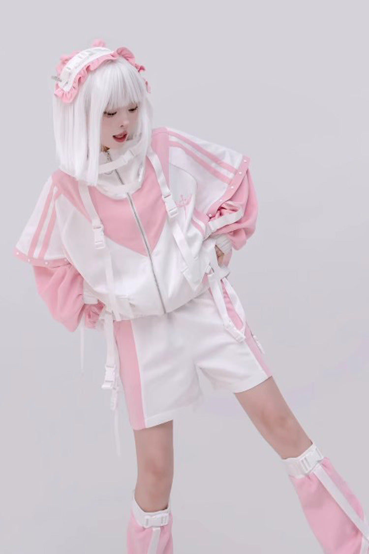 [Wing Light Machinery] Long Sleeves Print Jirai Kei Cool Coat 4 Colors - Product - 8