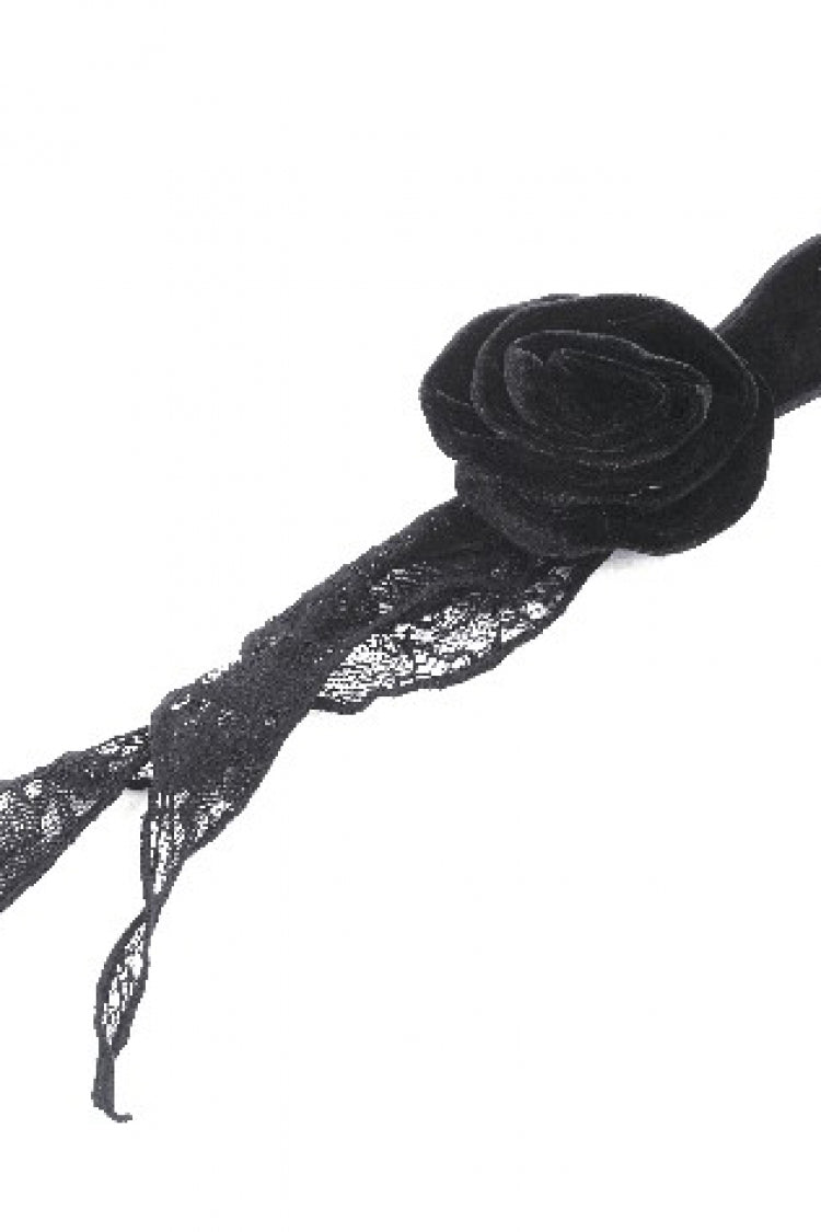 Black Long Puff Flared Sleeves Ruffled Lace Spliced Velvet Women's Gothic Cape - Product - 21