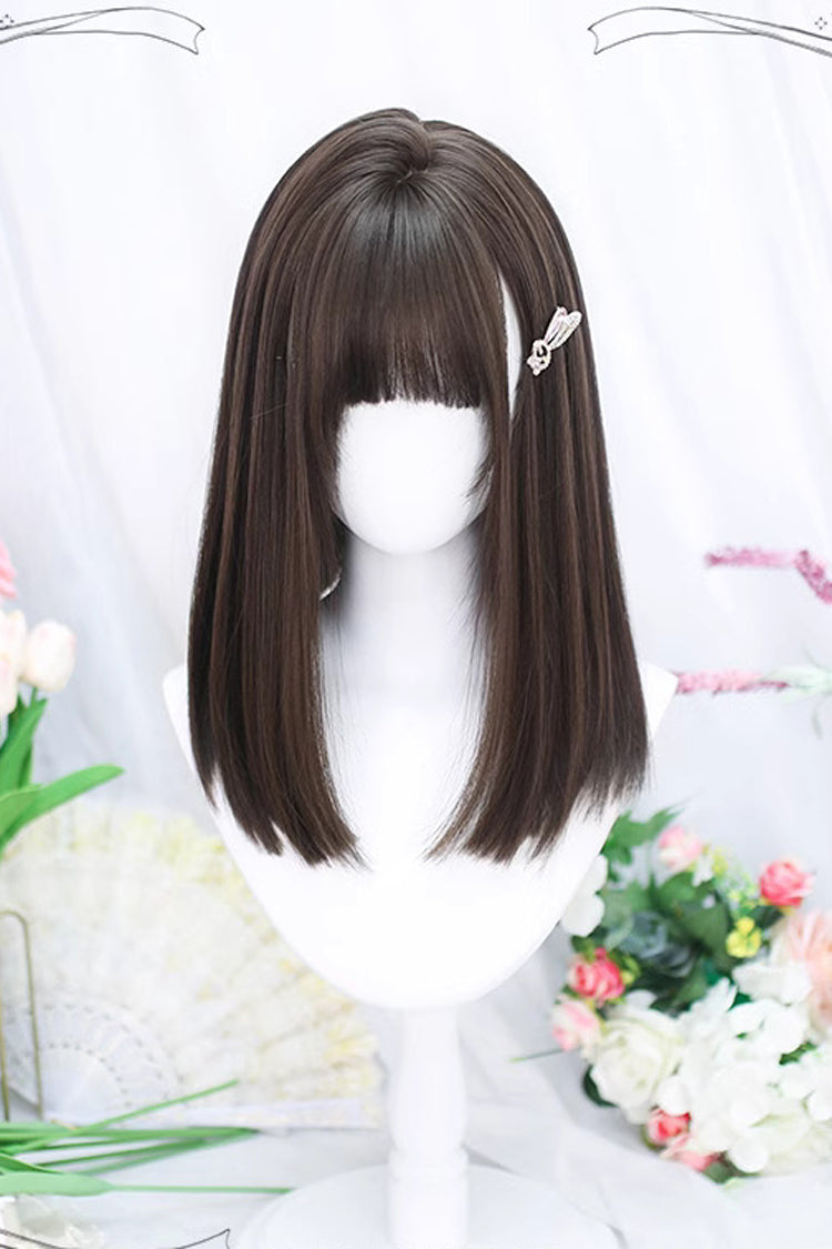 Brown Natural Secondary Straight Sweet Lolita Wig - Brown - 1