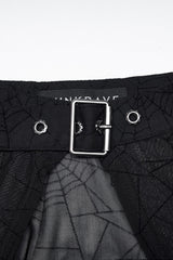 Black Long Sleeves Ruffle Stitching Lace Two Pieces Women's Gothic Dress - Product - 5