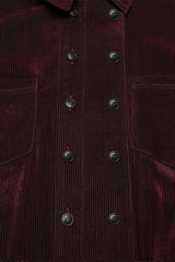 Black/Red Double-breasted Long Puff Sleeves Men's Gothic Blouse - Product - 6