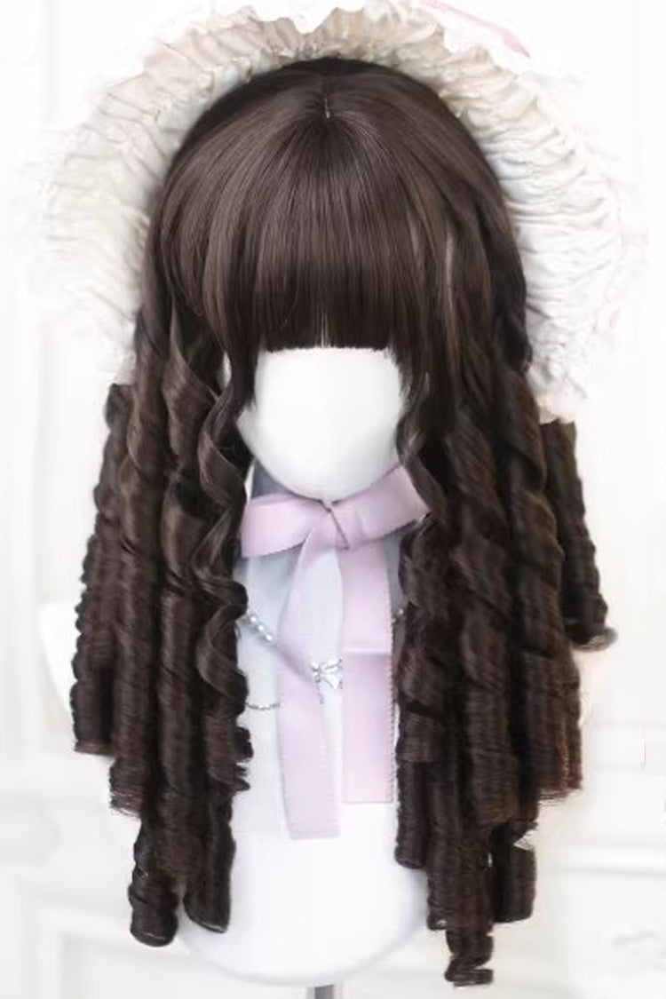 Roman Ringlet Curls Sweet Lolita Wig 3 Colors - Cool-Brown - 4