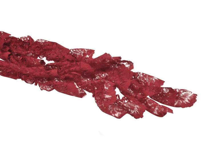 Deep Red Velvet Maxi Dress with Cross Front Detail - image 8
