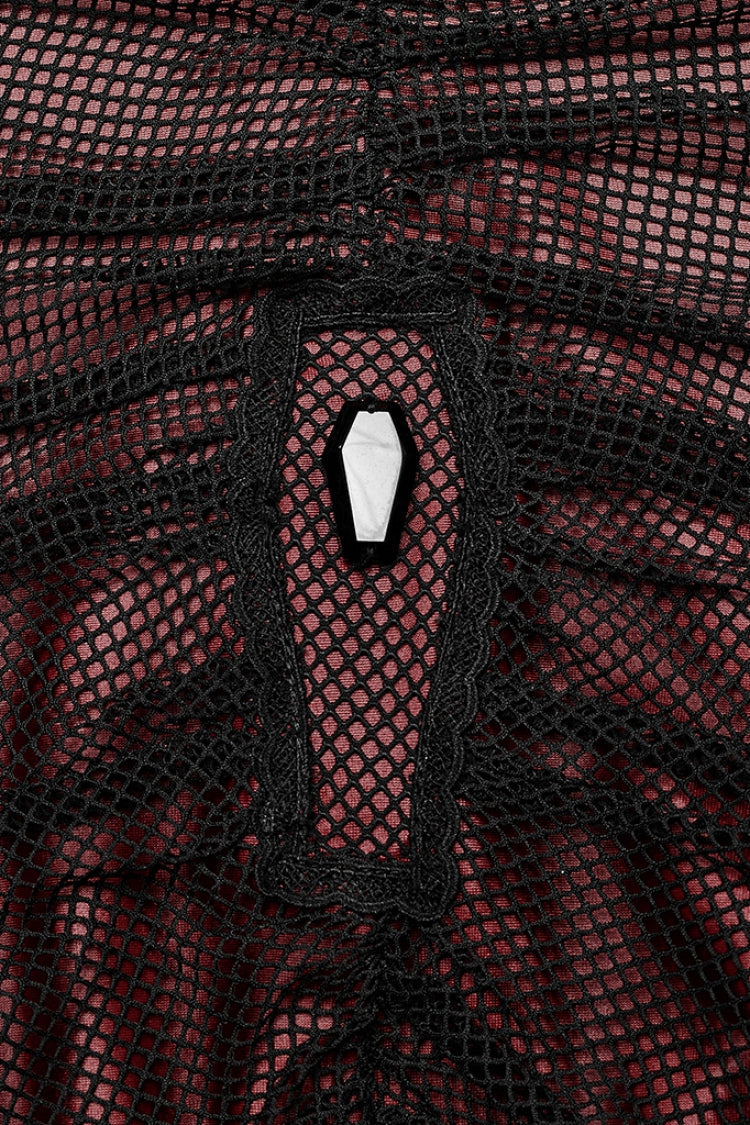 Sleeveless Slim Mesh Fishtail Women's Gothic Dress 2 Colors - Product - 13