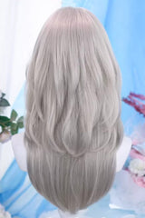 Moonfog Silver Gray Layered Wispy Air Bangs Daily Sweet Lolita Wig - Product - 3