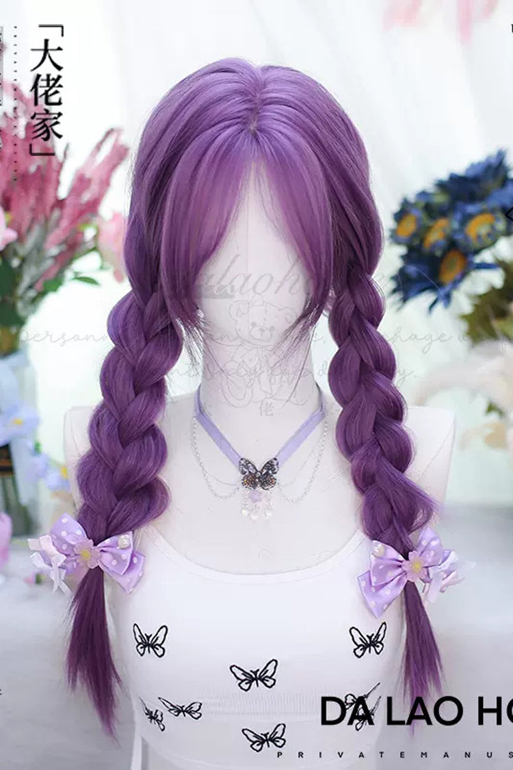 Purple Japanese Long Straight Sweet Lolita Wigs - Product - 2