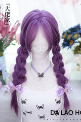 Purple Japanese Long Straight Sweet Lolita Wigs - Product - 2