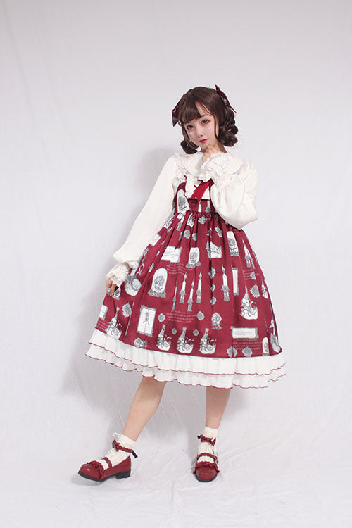 Christian Pious Duck Print Sleeveless Bowknot Sweet Lolita JSK Dress - Product - 7
