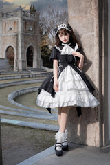 Black/White Night Gem Dark Magic Detachable Sleeves Cardigan Gothic Lolita Dress - Product - 6