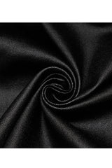 Black Slim Faux-Leather Elasticity Knitted Fabric Pocket Decoration Metal Zipper Sexy Short Women's Plus Size Punk Dress - Product - 10