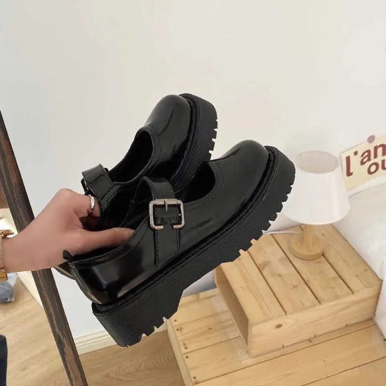 Black Mary Jane Ouji Plus Size Prince Lolita Shoes - Product - 2