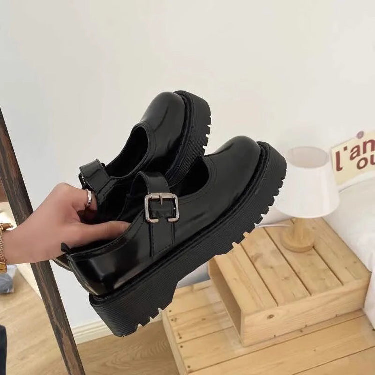 Black Mary Jane Ouji Plus Size Prince Lolita Shoes - Product - 2