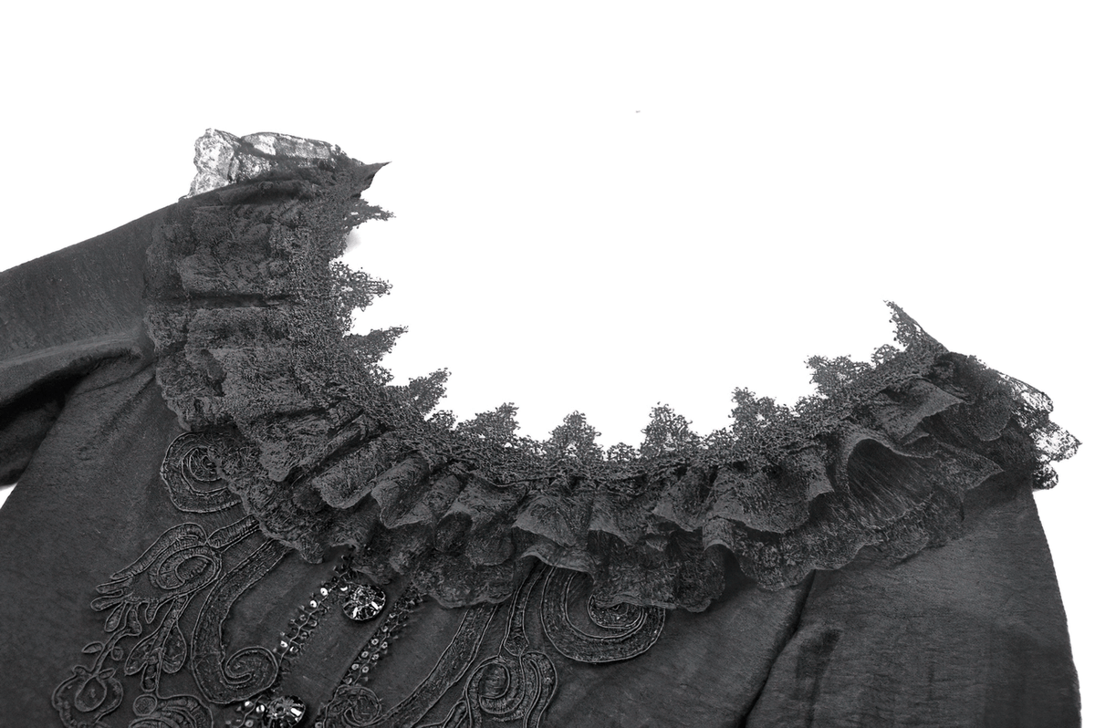 Dramatic Lace High Low Dress with Corset Back and Ruffles - image 6