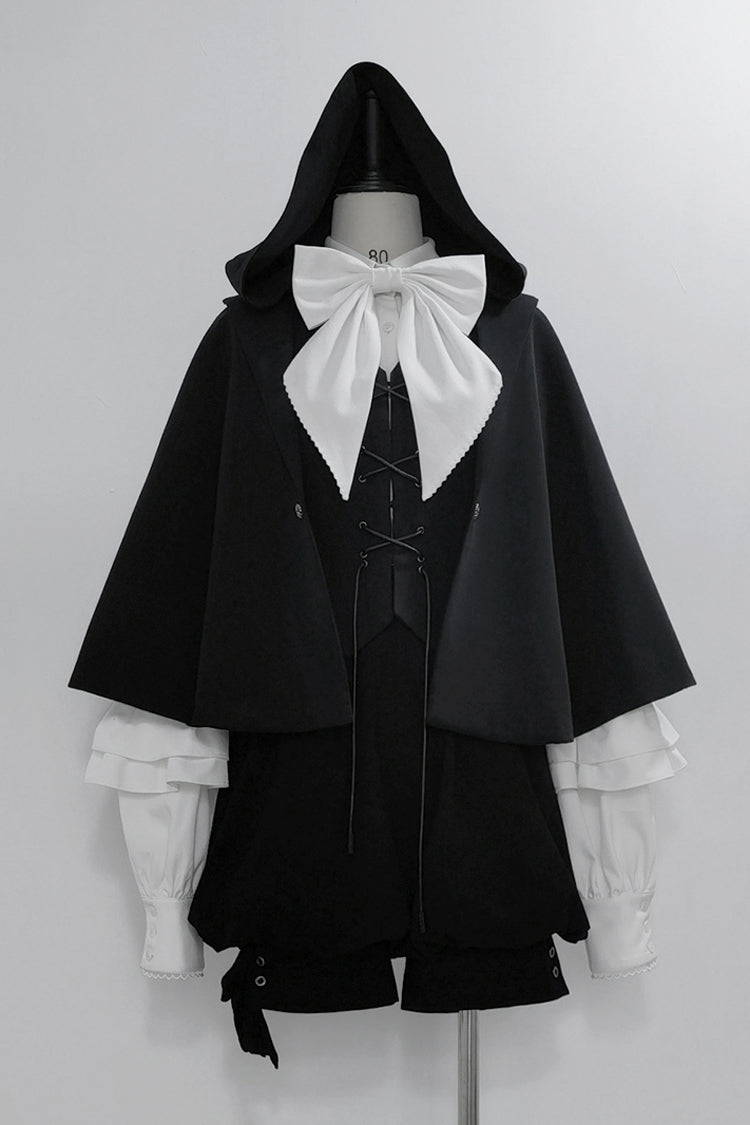 Black [Rabbit Feather Phantom] Gothic Prince Handsome Ouji Lolita Vest - Product - 5
