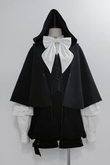 Black [Rabbit Feather Phantom] Gothic Prince Handsome Ouji Lolita Vest - Product - 5
