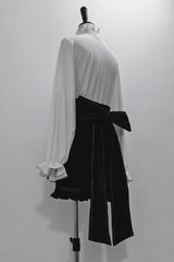 White Anxious Rabbit Long Sleeves Ouji Fashion Gothic Lolita Blouse - Product - 3