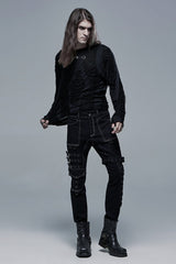 Multi Pockets Buckles Detachable Men's Steampunk Pants 2 Colors - Product - 4