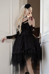 Dry Rose Fabric Irregular Hem Sweet Lolita JSK Dress - Product - 5