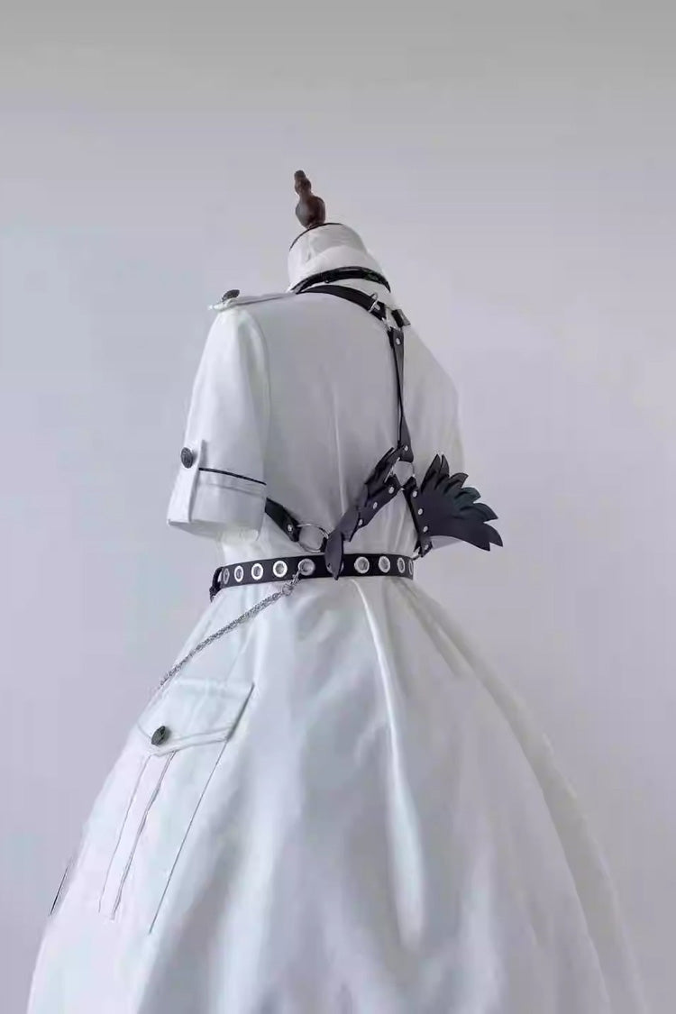 Evil Python 2.0 Short Sleeves Gothic Military Handsome Lolita Dress 3 Colors - Product - 15