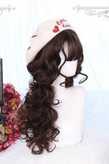 Wool Curl Medium Length Curly Hair Sweet Lolita Wigs - Product - 5