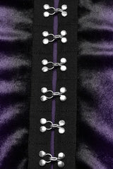 Violet Long Sleeves Gradient Irregular Women's Gothic Blouse - Product - 5