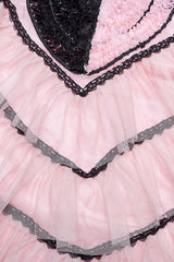 Heart Embroidery Skull Pendant Zipper Irregular Mesh Women's Gothic Skirt 2 Colors - Product - 8