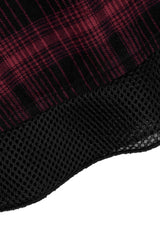 Plaid Print Stitching Mesh Women's Gothic College Style Skirt 2 Colors - Product - 15
