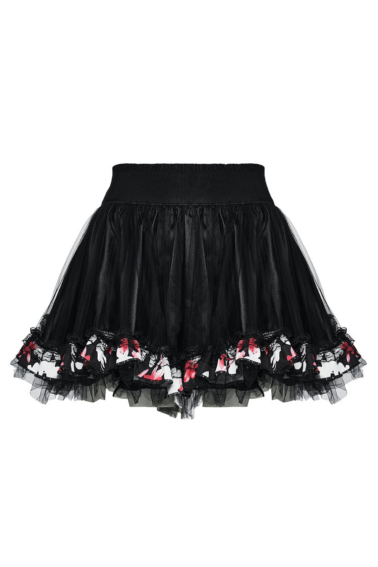 Multi-Color Long Sleeves Floral Print Ruffle Women's Gothic Dress with Skirt - Product - 6