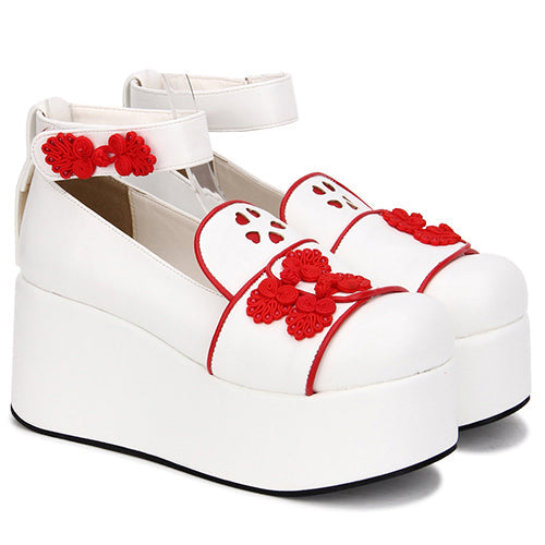 Chinese Embroidery Decoration Thick Base Classic Lolita Shoes - Product - 3