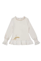Yellow [Orange Diary] Multi-Layered Printed Embroidered Bow Lace Asymmetric Sweet Lolita Jumper Dress - Top(Only) - 8