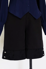 Black/Blue Vintage Medieval Little Prince Ouji Lolita Shorts - Product - 7