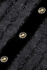Black Long Sleeves Lace Women's Gothic Velvet Short Dress - Product - 12
